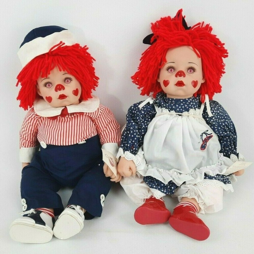 Phyllis Parkin's Rare$The Collectables Randy and Raglund /Raggedy Ann & Andy 20"